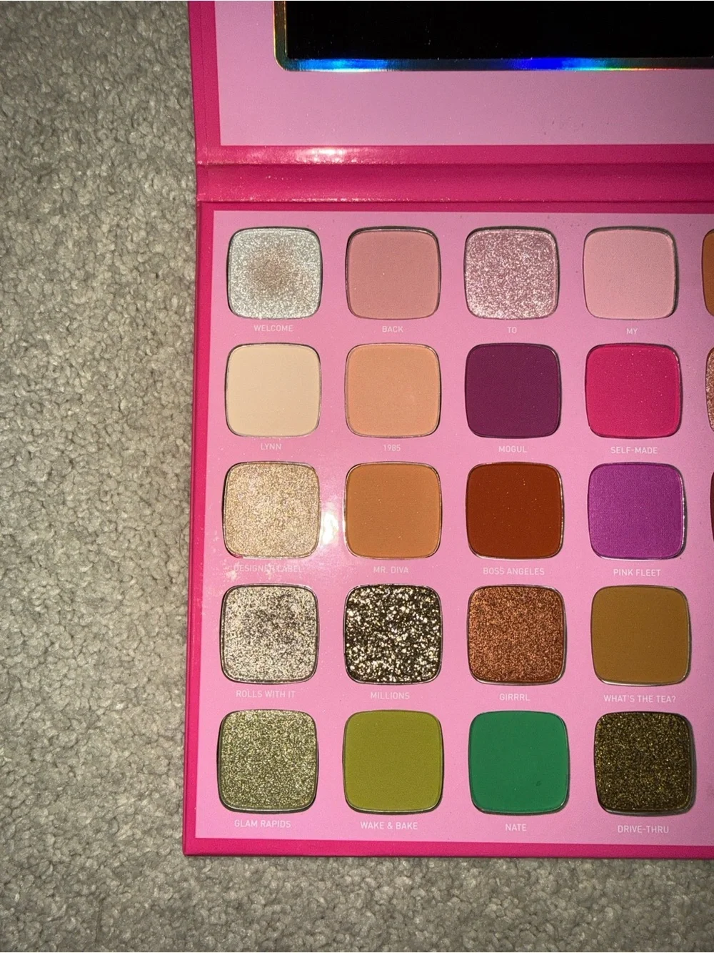 Jeffree Star x Morphe Pink Holographic Eyeshadow Palette